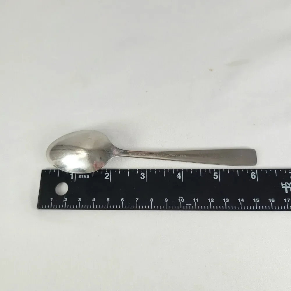 Oneida Satin Accent Stainless Flatware Set 6 Teaspoons Oneidacraft USA Deluxe 6